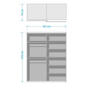 Zweefdeurkast Steinheim V 181 x 210 x 72 cm - 7