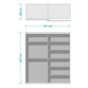 Armoire portes coulissantes Steinheim II 181 x 197 x 59 cm - 7