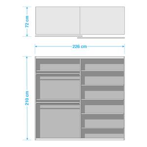 Zweefdeurkast Steinheim III 226 x 210 x 72 cm - 7