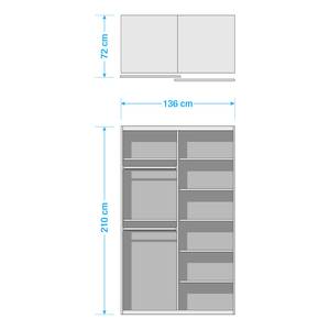 Zweefdeurkast Steinheim V 136 x 210 x 72 cm - 7