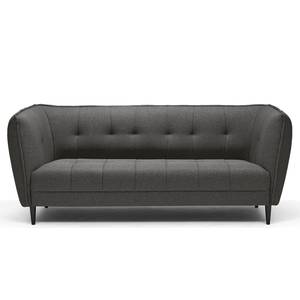 Sofa Muno (3-Sitzer) Webstoff - Schwarz