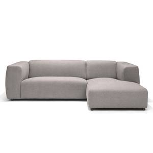 Ecksofa Tangua Webstoff - Platin - Longchair davorstehend rechts