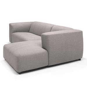 Ecksofa Tangua Webstoff - Platin - Longchair davorstehend rechts