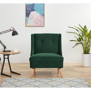 Fauteuil Buxin I Velours - Vert vieilli