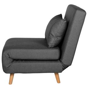 Fauteuil convertible ELANDS Tissu - Tissu Nims: Gris foncé - Hêtre clair