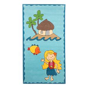 Tapis enfant Honolulu Tissu - Turquoise - 80 x 150 cm