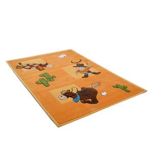 Kindervloerkleed Cowboy Fun geweven stof - oranje - 120 x 180 cm