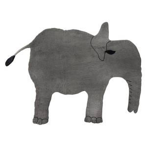 Vilt-vloerkleed Elephant Area natuurvezels - grijs - 100 x 130 cm