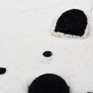 Vilt-vloerkleed Beary natuurvezels - wit/zwart - 95 x 140 cm