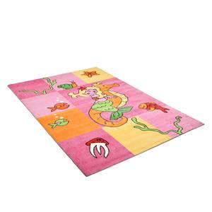 Kinderteppich Mamba Mermaid Webstoff - Pink / Orange - 90 x 160 cm