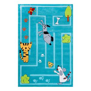 Tapis enfant Small & Hungry Tissu - Turquoise - 120 x 180 cm