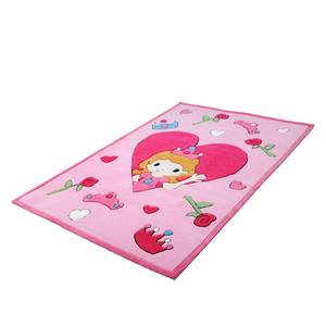 Tapis enfant Little Princess Tissu - Rose vif - 100 x 160 cm