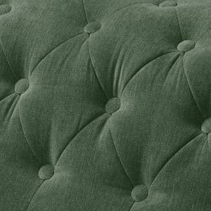 Ecksofa Torquay III Microfaser - Olivgrün - Ottomane davorstehend rechts