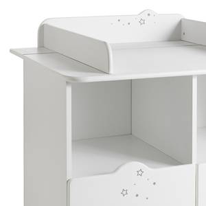 Commode à langer Poussière d'étoiles Blanc / Gris - Blanc