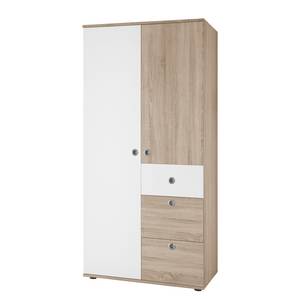 Armoire enfant Wicki I Marron / Blanc