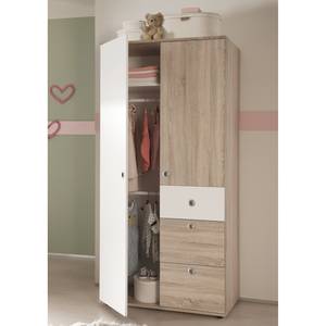 Armoire enfant Wicki I Marron / Blanc