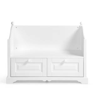 Banc Cinderella Blanc - En partie en bois massif - 108 x 80 x 48 cm