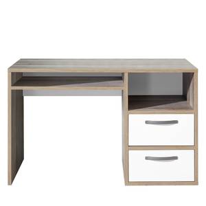 Schreibtisch Moon Grau - Weiß - Holzwerkstoff - 125 x 75 x 70 cm