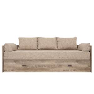 Lit enfant Malcom II Beige - Marron - Bois manufacturé - 203 x 61 x 154 cm