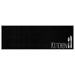 Keukenloper Kitchen Cutlery Zwart - Wit