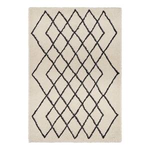 Hoogpolig vloerkleed Touch I Geweven stof - Zwart - 80 x 150 cm