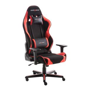 Chaise gamer DX-Racer V1 Tissu mesh / Imitation cuir - Noir / Rouge