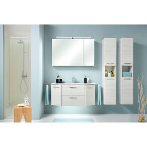 Armoire de toilette Quickset 936 II - Éclairage inclus - Imitation chêne blanc / Chrome