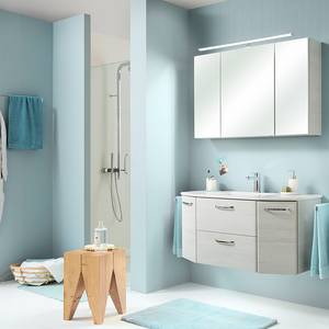 Salle de bain Quickset 936 II (2 élém.) - Éclairage inclus - Imitation chêne blanc / Chrome