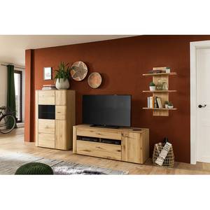 Tv-meubel Branyan I deels massief balken-eikenhout - Bianco eikenhout