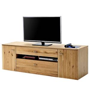 Tv-meubel Branyan II deels massief balken-eikenhout - Bianco eikenhout