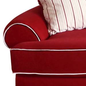 Fauteuil Deetz textielmix - rood/wit