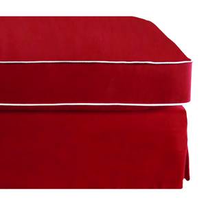 Hocker Deetz textielmix - rood/wit