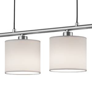 Hanglamp Garda I textielmix/nikkel - 4 lichtbronnen - Wit