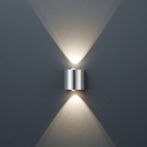 LED-wandlamp Wales nikkel - 2 lichtbronnen
