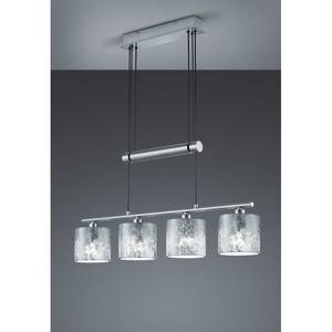 Hanglamp Garda II textielmix/nikkel - 4 lichtbronnen - Zilver