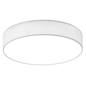 LED-plafondlamp Lugano I textielmix/nikkel - 1 lichtbron - Wit - Diameter: 30 cm