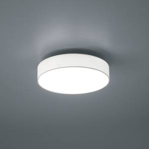 LED-plafondlamp Lugano I textielmix/nikkel - 1 lichtbron - Wit - Diameter: 30 cm