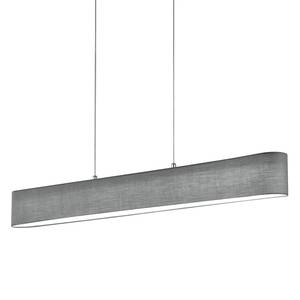 LED-Pendelleuchte Lugano Mischgewebe / Nickel - 1-flammig - Grau