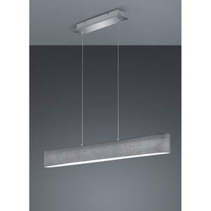 LED-Pendelleuchte Lugano Mischgewebe / Nickel - 1-flammig - Grau