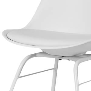 Chaises Gina V (lot de 2) Matière plastique / Métal - Blanc