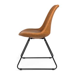 Eetkamerstoelen Gina I (set van 2) Bruin - Metaal - Kunstleer - 49 x 84 x 51 cm