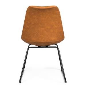 Eetkamerstoelen Gina I (set van 2) Bruin - Metaal - Kunstleer - 49 x 84 x 51 cm