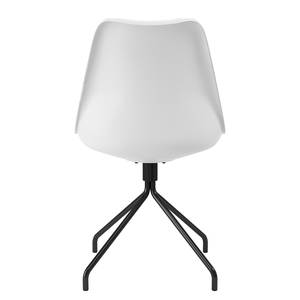 Chaises Gina IV (lot de 2) Matière plastique / Métal - Blanc / Noir