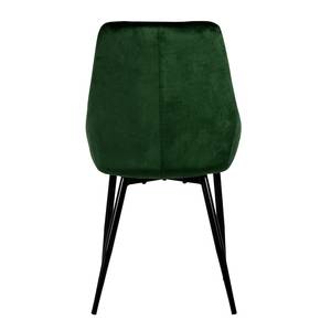 Gestoffeerde stoelen Lex (set van 2) fluweel/ijzer - zwart - Groen