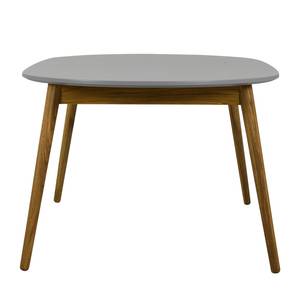 Eettafel Dot II deels massief eikenhout - Grijs