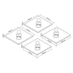 Inlegplanken Tromoy (set van 4) Wit