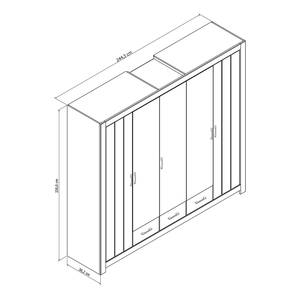 Drehtürenschrank Skalavik Braun