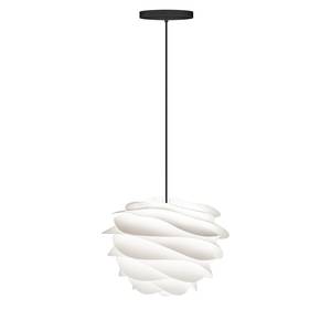 Hanglamp Carmina I Zwart - Wit - Metaal - Plastic - Hoogte: 246 cm