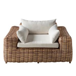 Loungegruppe Calla Millor III (2-teilig) Polyrattan / Webstoff - Beige / Creme