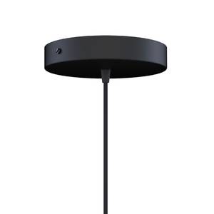 Hanglamp Eos I aluminium/ganzenveren - 1 lichtbron - Zwart/wit - Diameter: 110 cm